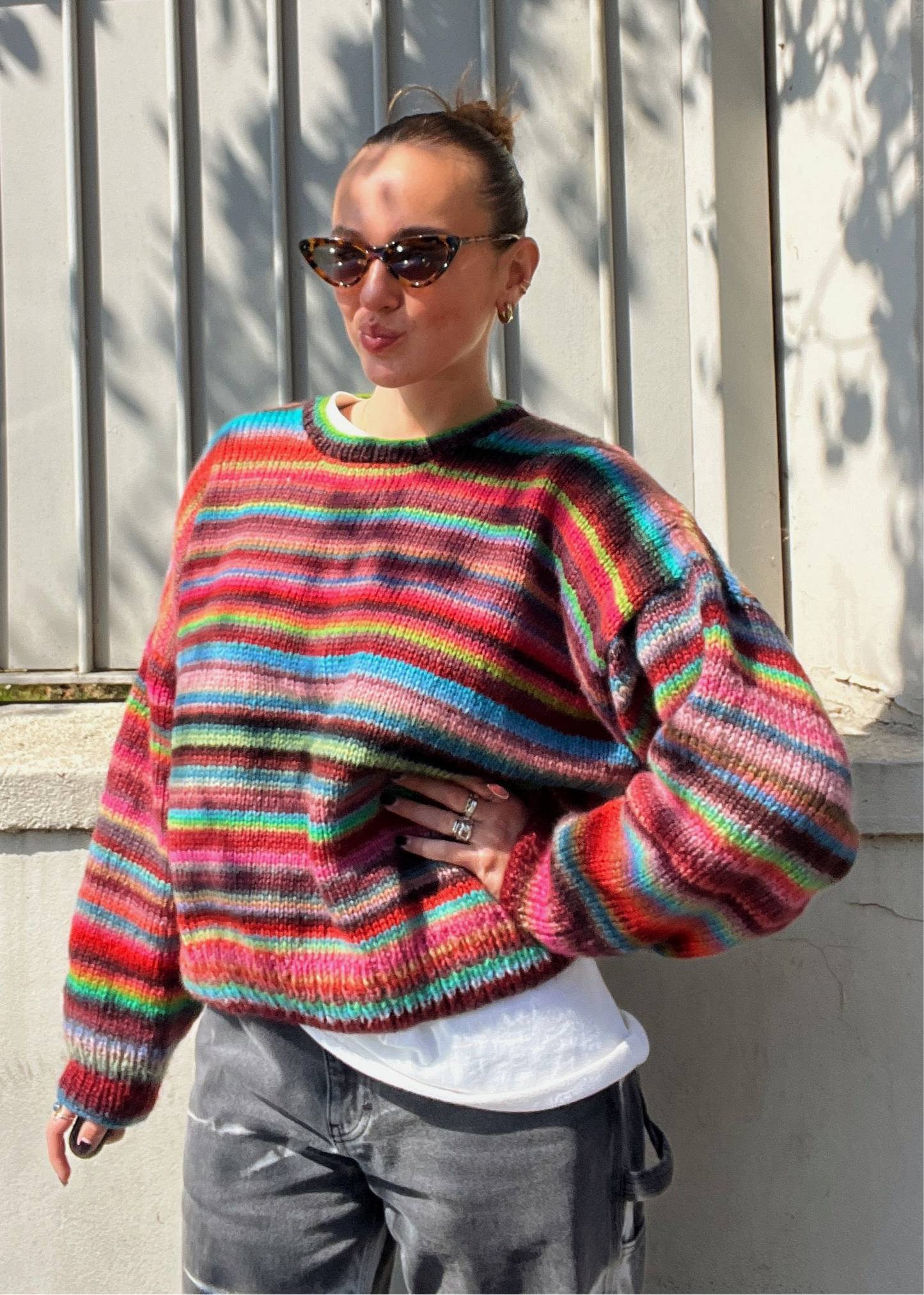 Pull en laine à rayure