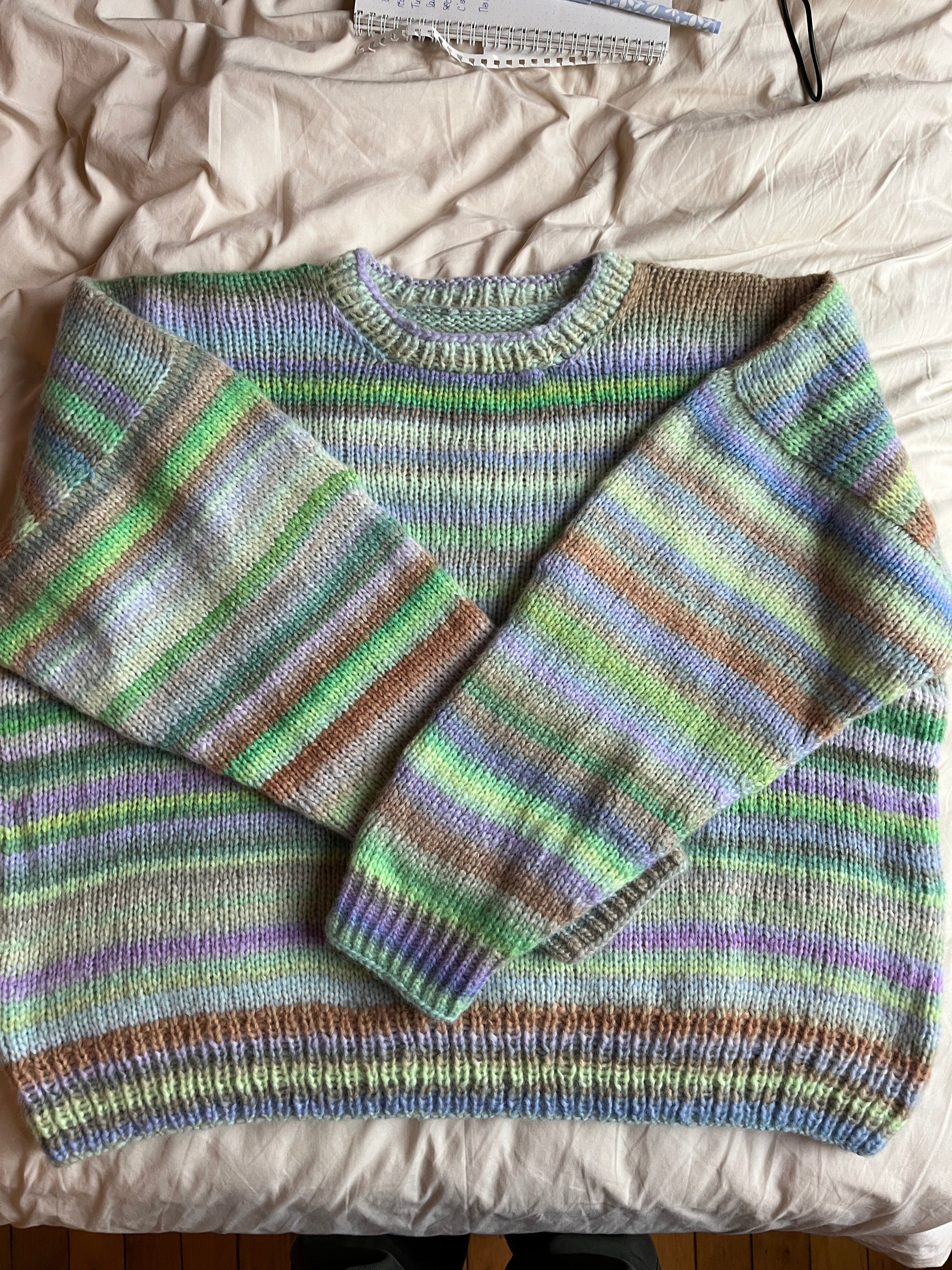 Pull en laine à rayure