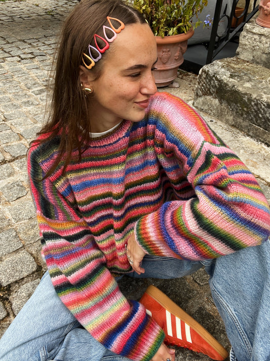 Pull en laine à rayure