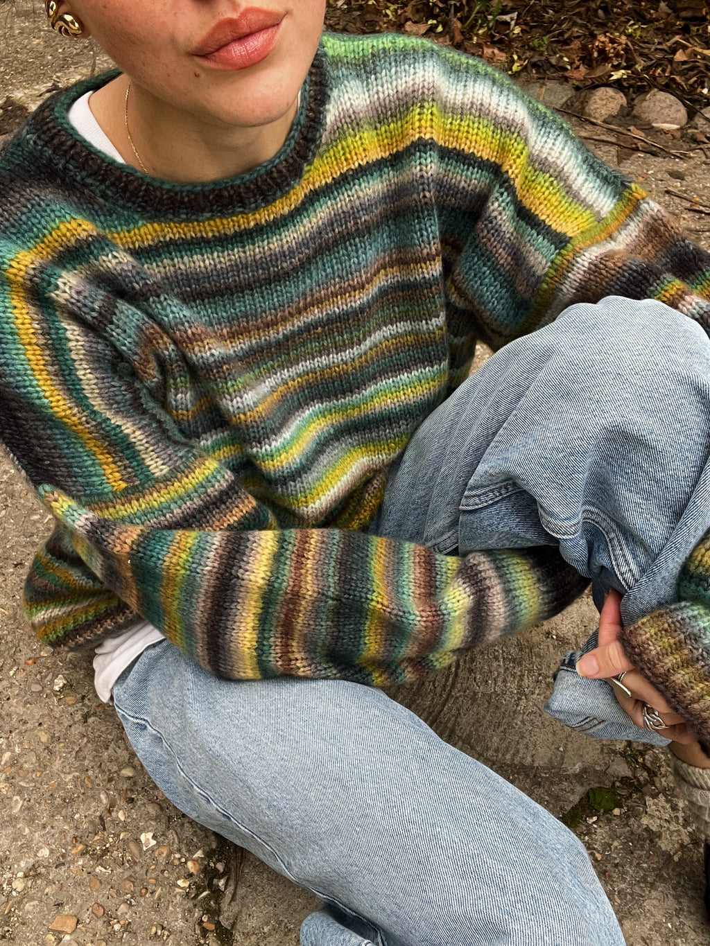 Pull en laine à rayure